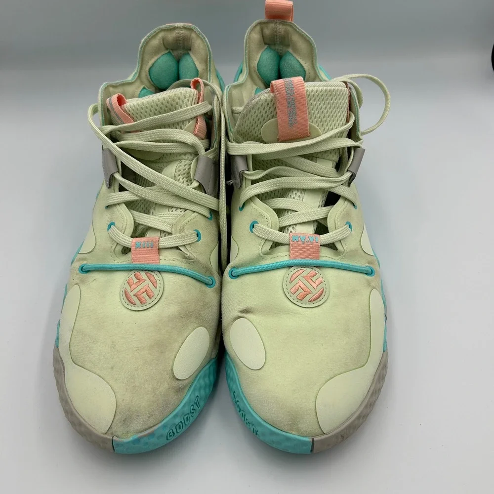 Adidas‎ Harden Vol 6 Mens Basketball Shoes Light Yellow Blue Pink Size